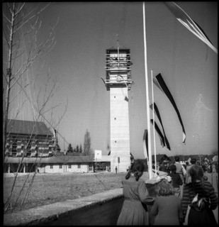 Church bell lifting ceremony of Steigkirche Schaffhausen 1949
