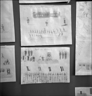 Drawing of a child from the Buchenwald concentration camp, 1946