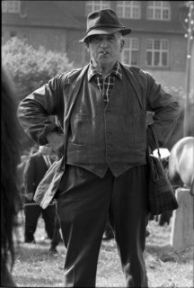 Man at the horse market of Chaindon-Reconvilier, 1969