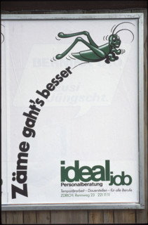 Advertising slogan in Swiss German dialect 1983