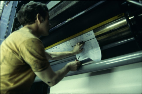 Ringier printers Zofingen 1981: web offset printing press