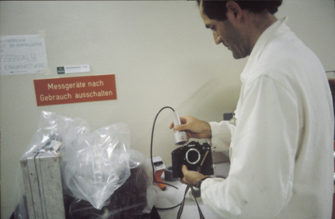 Nuclear power station Gösgen, measurement of radioactivity 1980