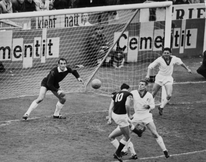 Cup final 1965: FC Sion - Servette Geneva; Vidinic, Vonlanthen, Rösch, Jungo
