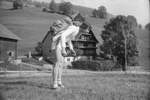 Walter Steiner, training in Wildhaus 1975