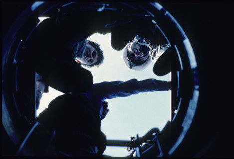 Marines entering the submarine, 1985