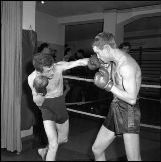 Fritz and Paul Chervet sparring 1966
