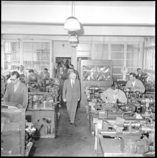 The Federal Council visiting a factory; 1961
