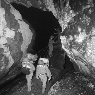 Rescue operation to save the Hölloch grottos explorers, 1952