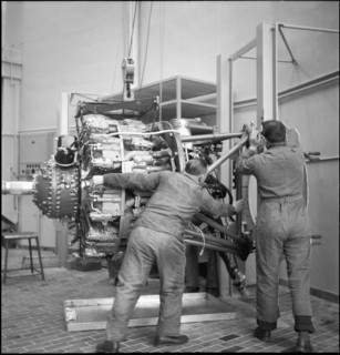 Engine test stand of Swissair 1951