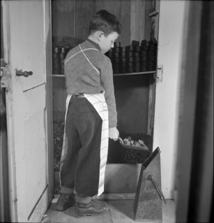 Boys getting coal on Mother's Day, 1941