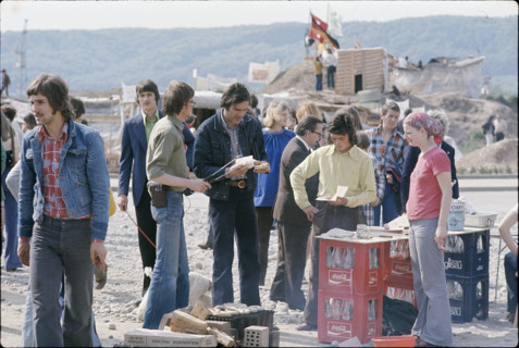 sympathizers visiting the squatter village