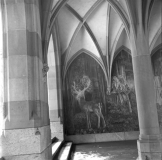 Fresco of church Fraumnünster, Zurich 1957
