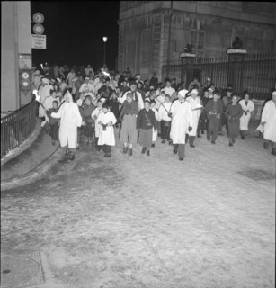 Nightly procession with cowbells on Fat Thursday, 1944