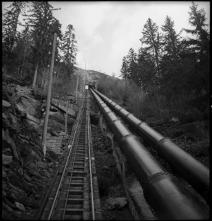 Pressurized water pipeline, Barberine power station 1950
