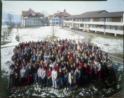 Students and teachers of the cantonal agricultural school Schwand, 1984
