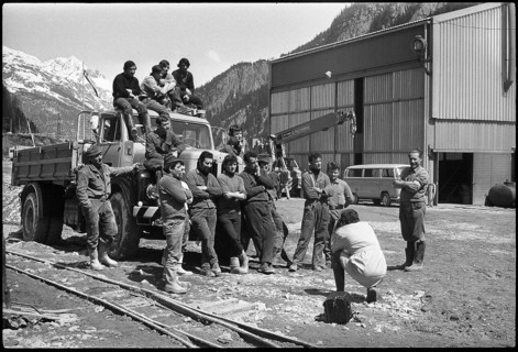 Ceremony; Beginning of the Gotthard tunnel construction works in 1970
