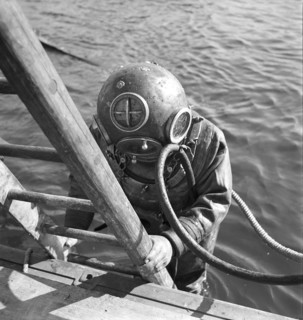 Skin Diver at the Lake of Zurich, 1948