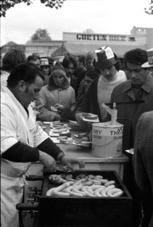 International match Switzerland - Italy 1972: Sausage stand
