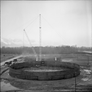 Collombey, refinery under construction; 1961