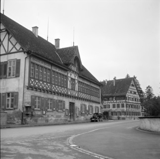 Half-timbered houses in Ermatingen 1951