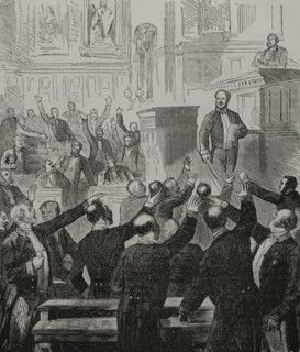 Franco-Prussian War (1870-1871). War declaration. Session of the French Senate of 15 July 1870.