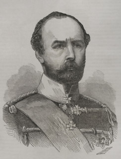 Friedrich Karl (1828-1885). Prince of Prussia of the House of Hohenzollern. Portrait. Engraving by