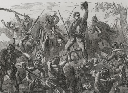 Franco-Prussian War (1870-1871). Battle of Worth, 6 August 1870. Prussian troops commanded by Crown