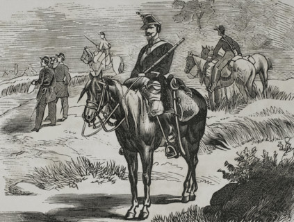 French Army. Chasseurs d'Afrique. Light cavalry corps in the French Army of Africa (Armee