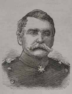 Gustav von Alvensleben (1803-1881). Prussian general. Portrait. Engraving. ""Historia de la Guerra