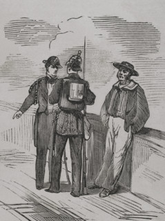Franco-Prussian War (1870-1871). Prussian squadron seamen. Engraving. ""Historia de la Guerra de