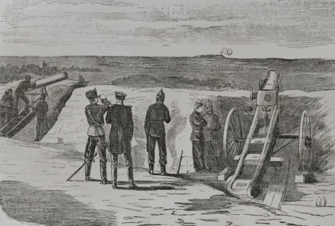 Franco-Prussian War (1870-1871). Siege of Metz (19 August to 27 October 1870). Prussian artillery