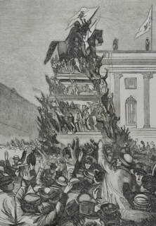 Franco-Prussian War (1870-1871). Berlin, 3 September 1870. The monument to Frederick the Great