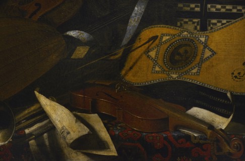 Bartolomeo Bettera (1639-1688). Italian painter. Still life with musical instruments. Oil on canvas