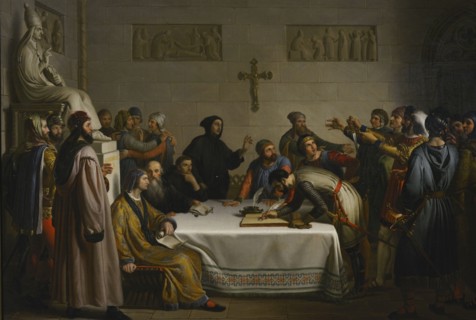 Giuseppe Diotti (1779-1846). Italian painter. The Oath of Pontida, 1836-1837. Painting that depicts