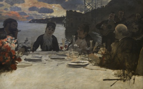 Giuseppe De Nittis (1846-1884). Italian painter. Pranzo a Posillipo (Lunch at Posillipo), 1879. Oil