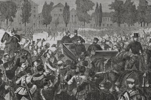 William I (1797-1888). King of Prussia (1861-1888) and Emperor of Germany (1871-1888). Arrival of
