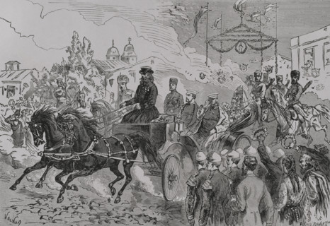 Russo-Turkish War (1877-1878). Entry of Tsar Alexander II of Russia (1818-1881) into Ploiesti