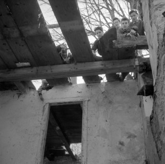 A dilapidated mill is renovated into a youth club; DiesbachBetschwanden 1959