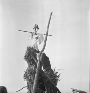 Symbolic burning of winter in BielBenken around 1948