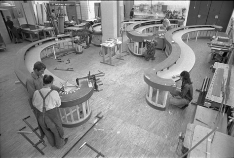 Carpenter in the Berchtold carpentry shop, 1971