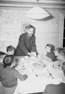 At the dining table, Pestalozzi Children's Village Trogen 1946