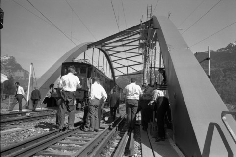 Biberlikopf Bridge, load test; 1969