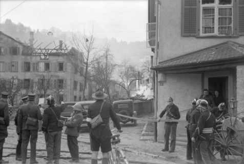 WWII: Bombing; firefighting operations, Schaffhausen 1944