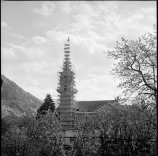 Vitznau church under renovation 1962