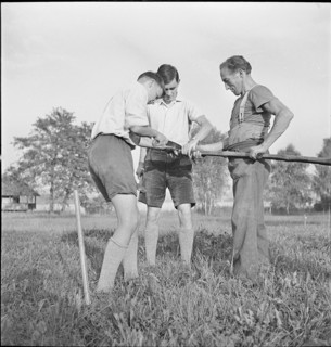 WW 2: farming camp. volunteers during the occupation of the border, 1939