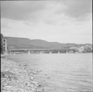 Wooden bridge at Bad Säckingen 1954