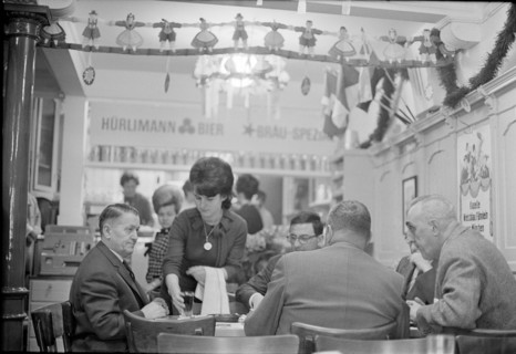 Bierhalle Wolf on Limmatquai in Zurich, ca. 1964
