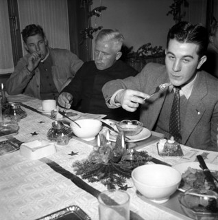 Christmas party at the Zurich freight station; 1950