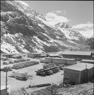 Machinery park on the Göscheneralp 1957