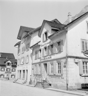 Erstfeld, restaurants on the main street; 1942